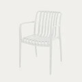 Set 4 scaune pentru terasa/gradina Valoro, Homla, 54.50x58.50x81 cm, plastic, alb