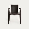 Set 4 scaune pentru terasa/gradina Valoro, Homla, 54.50x58.50x81 cm, plastic, maro