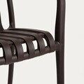 Set 4 scaune pentru terasa/gradina Valoro, Homla, 54.50x58.50x81 cm, plastic, maro
