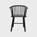 Scaun Ponto, Homla, 54x45x77 cm, lemn de cauciuc, negru