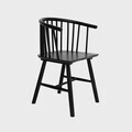 Scaun Ponto, Homla, 54x45x77 cm, lemn de cauciuc, negru