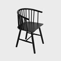 Scaun Ponto, Homla, 54x45x77 cm, lemn de cauciuc, negru