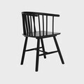 Scaun Ponto, Homla, 54x45x77 cm, lemn de cauciuc, negru