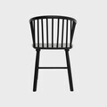 Scaun Ponto, Homla, 54x45x77 cm, lemn de cauciuc, negru