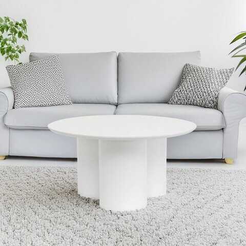 Masuta de cafea Timberly, Homla, 80x40 cm, MDF, alb