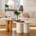 Masuta de cafea Timberly, Homla, 80x40 cm, MDF, alb
