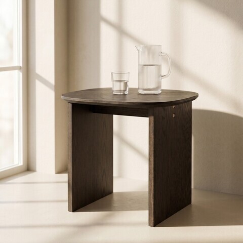 Masuta de cafea Sylvo, Homla, 45x40x40 cm, MDF, maro inchis