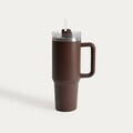 Termos Cocoa, Homla, 1.18 L, 10x27.5 cm, inox/plastic/silicon, maro