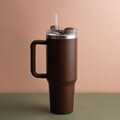 Termos Cocoa, Homla, 1.18 L, 10x27.5 cm, inox/plastic/silicon, maro