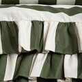 Lenjerie de pat dubla Tiffany, Homla, 160x200 cm, 3 piese, microfibra din poliester, verde olive/ecru