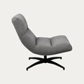 Fotoliu rotativ Volero, Homla, 93.5x77x88.5 cm, metal/poliester, gri inchis