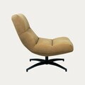 Fotoliu rotativ Volero, Homla, 93.5x77x88.5 cm, metal/poliester, mustar