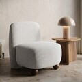 Fotoliu Norello, Homla, 77x66x77 cm, MDF/poliester, bej/maro