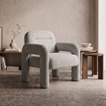 Fotoliu Alviro, Homla, 78x76x81 cm, MDF/poliester, albastru deschis