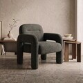 Fotoliu Alviro, Homla, 78x76x81 cm, MDF/poliester, verde olive