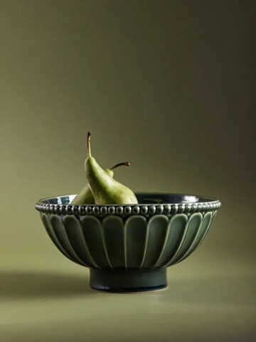 Platou servire Kobbi, Homla, 25.5x12.5 cm, ceramica, verde