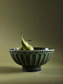 Platou servire Kobbi, Homla, 25.5x12.5 cm, ceramica, verde