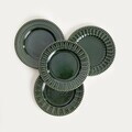 Set 4 farfurii pentru desert Kobbi, Homla, 21.5 cm, ceramica, verde