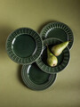 Set 4 farfurii pentru desert Kobbi, Homla, 21.5 cm, ceramica, verde