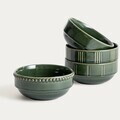 Set 4 boluri Kobbi, Homla, 550 ml, 15x7 cm, ceramica, verde