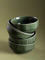Set 4 boluri Kobbi, Homla, 550 ml, 15x7 cm, ceramica, verde
