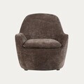 Fotoliu Sofiero, Homla, 74.5x72.5x75.5 cm, metal/poliester, maro inchis