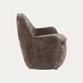 Fotoliu Sofiero, Homla, 74.5x72.5x75.5 cm, metal/poliester, maro inchis