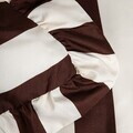 Lenjerie de pat dubla Tiffany, Homla, 160x200 cm, 3 piese, microfibra din poliester, maro/ecru