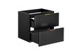Set mobilier baie, dulap dublu si 2 lavoare, 120 cm Wotan Un 6252, Adel Black, Comad, MDF/PAL laminat, negru mat