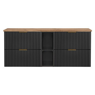 Negru mat;Gri piatra, Adel Black 140 cm