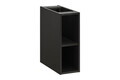 Set mobilier baie, dulap dublu pentru lavoar, 140 cm Wotan 81-01, Adel Black, Comad, MDF/PAL laminat, negru mat/gri piatra