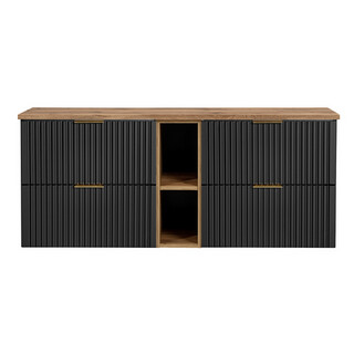 Negru mat;Stejar wotan, Adel Black 140 cm