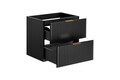 Set mobilier baie, dulap dublu pentru lavoar, 140 cm Wotan 81-01, Adel Black, Comad, MDF/PAL laminat, negru mat/stejar wotan