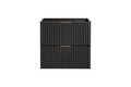 Set mobilier baie, dulap dublu pentru lavoar, 140 cm Wotan 81-01, Adel Black, Comad, MDF/PAL laminat, negru mat/stejar wotan