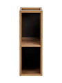 Set mobilier baie, dulap dublu pentru lavoar, 140 cm Wotan 81-01, Adel Black, Comad, MDF/PAL laminat, negru mat/stejar wotan