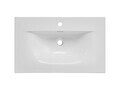 Set dulap de baie cu lavoar si sifon, 80 cm Sky, Adel Black, Comad, MDF/PAL laminat, negru mat