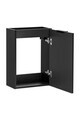 Set dulap de baie cu lavoar, 40 cm, Adel Black, Comad, MDF/PAL laminat, negru mat