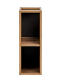 Set mobilier baie, dulap, cos de rufe integrat si lavoar, 140 cm , Adel Black, Comad, MDF/PAL laminat, negru mat/stejar wotan