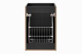 Set mobilier baie, dulap, cos de rufe integrat si lavoar, 140 cm , Adel Black, Comad, MDF/PAL laminat, negru mat/stejar wotan
