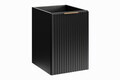 Set mobilier baie, dulap, cos de rufe integrat si lavoar, 140 cm , Adel Black, Comad, MDF/PAL laminat, negru mat/stejar wotan