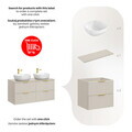 Set mobilier baie, dulap dublu si 2 lavoare, 120 cm Smile, Adel Cashmere, Comad, MDF/PAL laminat, casmir mat