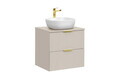 Set mobiler baie, dulap cu lavoar, 60 cm Smile, Adel Cashmere, Comad, MDF/PAL laminat, casmir mat
