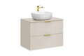 Set mobiler baie, dulap cu lavoar, 80 cm Smile, Adel Cashmere, Comad, MDF/PAL laminat, casmir mat
