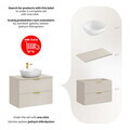 Set mobiler baie, dulap cu lavoar, 80 cm Smile, Adel Cashmere, Comad, MDF/PAL laminat, casmir mat