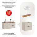 Set mobilier baie, dulap dublu si 2 lavoare, 120 cm Wotan Smile, Adel Cashmere, Comad, MDF/PAL laminat, casmir mat