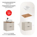 Set mobiler baie, dulap cu lavoar, 60 cm Wotan Smile, Adel Cashmere, Comad, MDF/PAL laminat, casmir mat