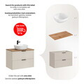 Set mobiler baie, dulap cu lavoar, 80 cm Wotan Smile, Adel Cashmere, Comad, MDF/PAL laminat, casmir mat