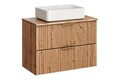 Set mobiler baie, dulap cu lavoar, 80 cm Wotan, Adel Oak, Comad, MDF/PAL laminat, stejar wotan