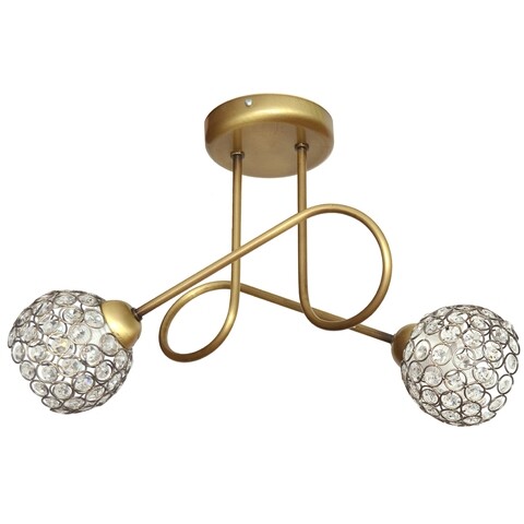 Lustra Oxford Crystal, Helam, 66 x 42 cm, 2 x E27, 60W, patina