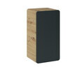 Dulapior cu 1 usa, cu fixare pe perete , Aruba Cosmos, Comad, 35x32x68 cm, MDF/PAL laminat, gri/stejar craft gold